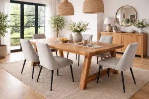 MIX MEBLE_2_stół w jadalni z drewna dębowego