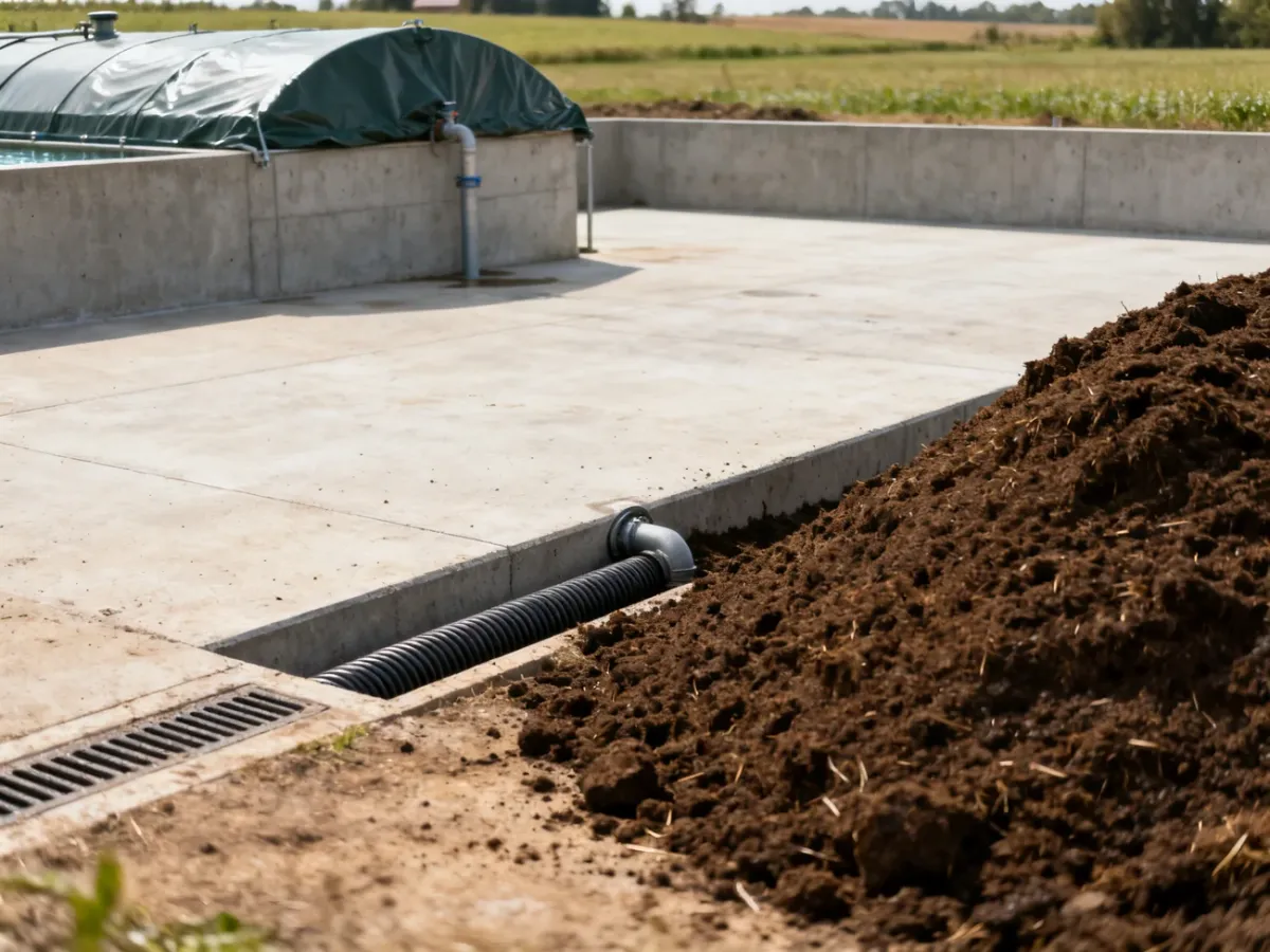Szczelna infrastruktura do przechowywania obornika i gnojowicy